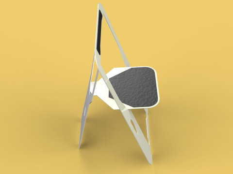 PLYWOOD FOLDABLE FLAT CHAIR SECRET FOLDING SEAT FOLD STOOL TABLE Modelo 3D