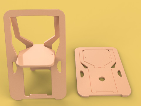 FOLDABLE FLAT CHAIR SECRET FOLDING SEAT FOLD STOOL FLIP TABLE 3D Model