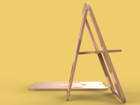 FOLDABLE FLAT CHAIR SECRET FOLDING SEAT FOLD STOOL FLIP TABLE 3D Model