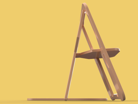 FOLDABLE FLAT CHAIR SECRET FOLDING SEAT FOLD STOOL FLIP TABLE 3D Model