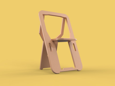 FOLDABLE FLAT CHAIR SECRET FOLDING SEAT FOLD STOOL FLIP TABLE 3D Model