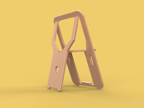 FOLDABLE FLAT CHAIR SECRET FOLDING SEAT FOLD STOOL FLIP TABLE 3D Model
