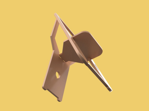 FOLDABLE FLAT CHAIR SECRET FOLDING SEAT FOLD STOOL FLIP TABLE 3D Model