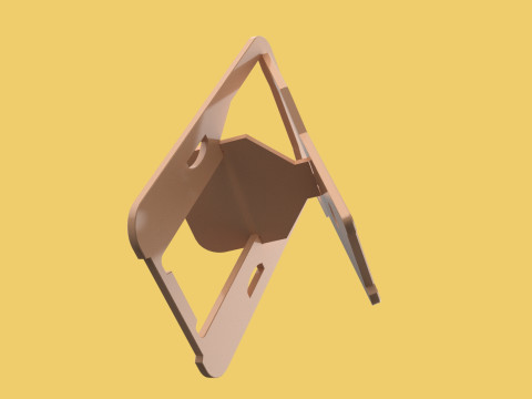 FOLDABLE FLAT CHAIR SECRET FOLDING SEAT FOLD STOOL FLIP TABLE 3D Model