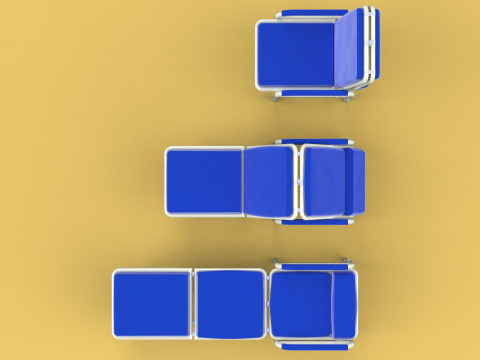 FOLDING ATTENDANT CHAIR TRANSFUSION WAITING BLOOD DONOR CUM BED 3D 모델