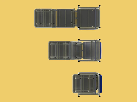 FOLDING ATTENDANT CHAIR TRANSFUSION WAITING BLOOD DONOR CUM BED 3D Model