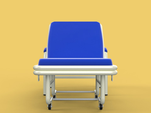 FOLDING ATTENDANT CHAIR TRANSFUSION WAITING BLOOD DONOR CUM BED 3D 모델