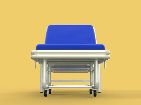 FOLDING ATTENDANT CHAIR TRANSFUSION WAITING BLOOD DONOR CUM BED 3D Model