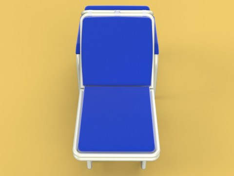 FOLDING ATTENDANT CHAIR TRANSFUSION WAITING BLOOD DONOR CUM BED 3D 모델