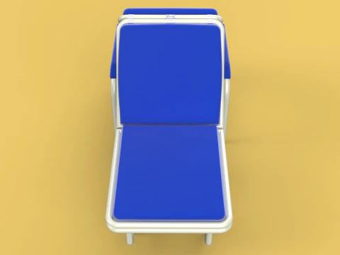 FOLDING ATTENDANT CHAIR TRANSFUSION WAITING BLOOD DONOR CUM BED 3D Model