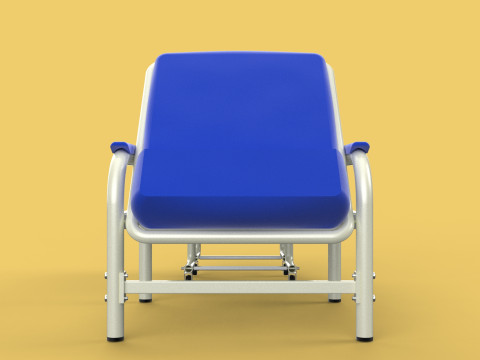 FOLDING ATTENDANT CHAIR TRANSFUSION WAITING BLOOD DONOR CUM BED 3D 모델