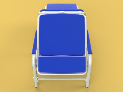 FOLDING ATTENDANT CHAIR TRANSFUSION WAITING BLOOD DONOR CUM BED 3D 모델