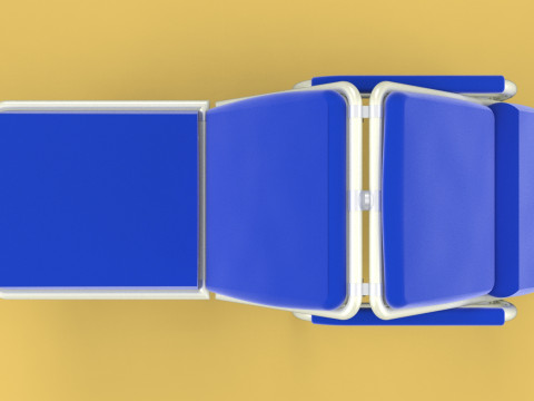 FOLDING ATTENDANT CHAIR TRANSFUSION WAITING BLOOD DONOR CUM BED 3D 모델