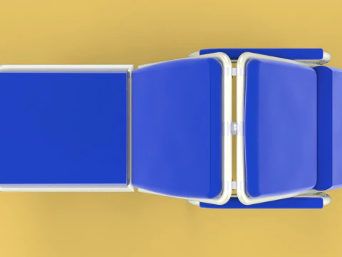 FOLDING ATTENDANT CHAIR TRANSFUSION WAITING BLOOD DONOR CUM BED 3D Model