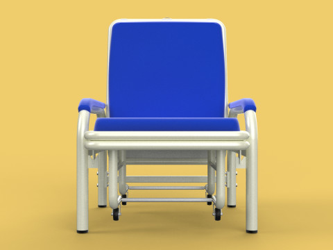 FOLDING ATTENDANT CHAIR TRANSFUSION WAITING BLOOD DONOR CUM BED 3D 모델