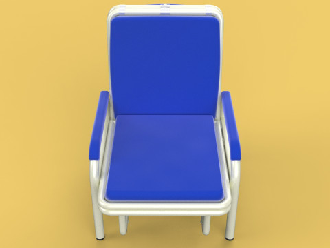 FOLDING ATTENDANT CHAIR TRANSFUSION WAITING BLOOD DONOR CUM BED 3D 모델