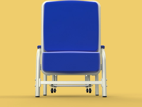 FOLDING ATTENDANT CHAIR TRANSFUSION WAITING BLOOD DONOR CUM BED 3D 모델