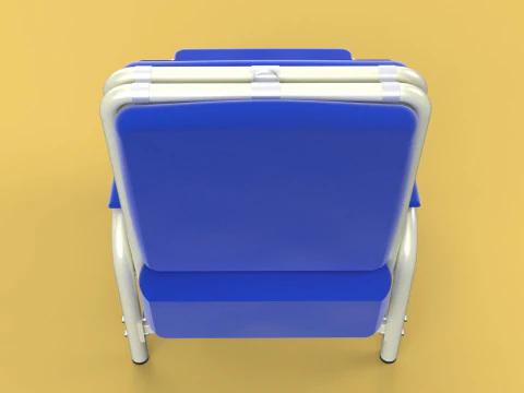 FOLDING ATTENDANT CHAIR TRANSFUSION WAITING BLOOD DONOR CUM BED 3D Model