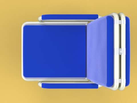 FOLDING ATTENDANT CHAIR TRANSFUSION WAITING BLOOD DONOR CUM BED 3D 모델