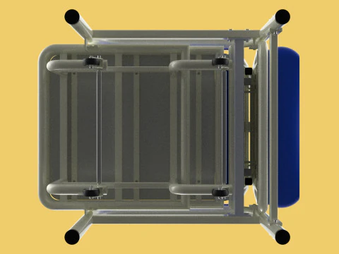 FOLDING ATTENDANT CHAIR TRANSFUSION WAITING BLOOD DONOR CUM BED 3D Model