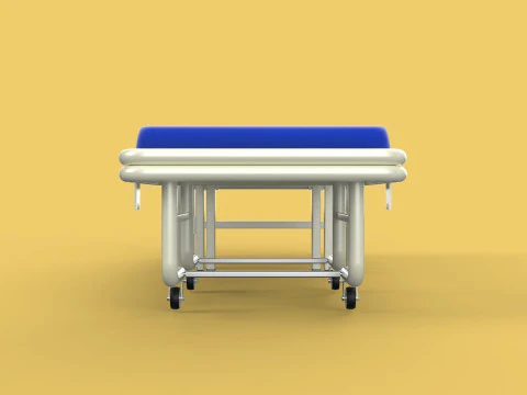 FOLDING ATTENDANT CHAIR TRANSFUSION WAITING BLOOD DONOR CUM BED 3D Model