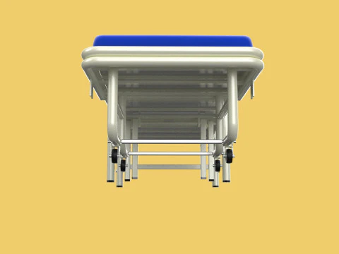 FOLDING ATTENDANT CHAIR TRANSFUSION WAITING BLOOD DONOR CUM BED 3D Model