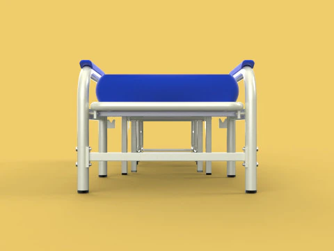 FOLDING ATTENDANT CHAIR TRANSFUSION WAITING BLOOD DONOR CUM BED 3D Model
