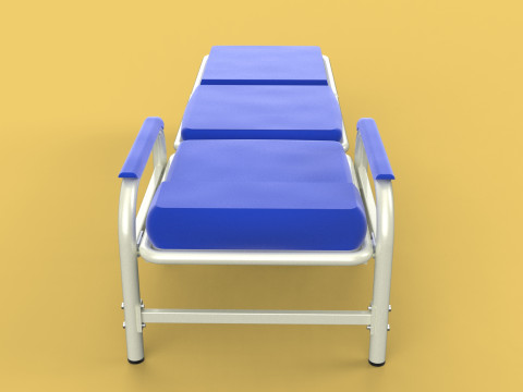 FOLDING ATTENDANT CHAIR TRANSFUSION WAITING BLOOD DONOR CUM BED 3D 모델