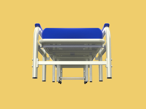 FOLDING ATTENDANT CHAIR TRANSFUSION WAITING BLOOD DONOR CUM BED 3D 모델