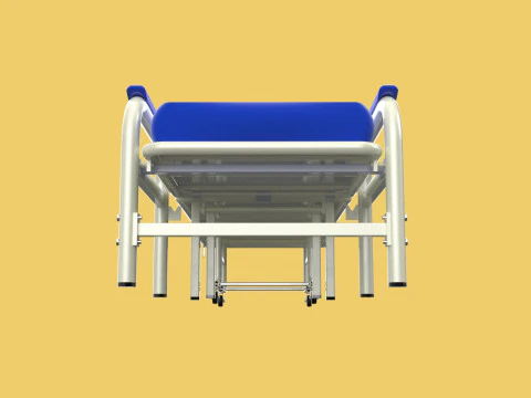 FOLDING ATTENDANT CHAIR TRANSFUSION WAITING BLOOD DONOR CUM BED 3D Model