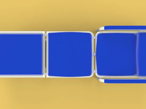 FOLDING ATTENDANT CHAIR TRANSFUSION WAITING BLOOD DONOR CUM BED 3D Model