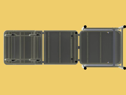 FOLDING ATTENDANT CHAIR TRANSFUSION WAITING BLOOD DONOR CUM BED 3D Model