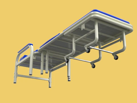 FOLDING ATTENDANT CHAIR TRANSFUSION WAITING BLOOD DONOR CUM BED 3D Model