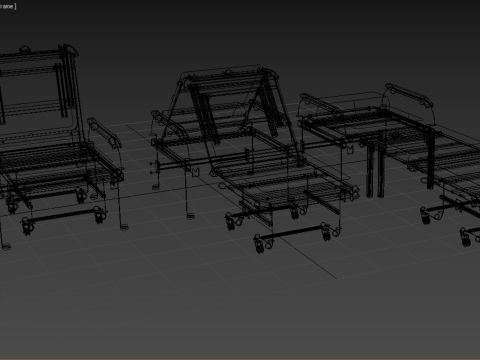 FOLDING ATTENDANT CHAIR TRANSFUSION WAITING BLOOD DONOR CUM BED 3D 모델