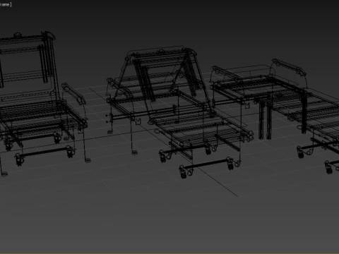 FOLDING ATTENDANT CHAIR TRANSFUSION WAITING BLOOD DONOR CUM BED 3D Model