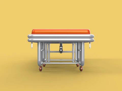 AUTOMATIC FOLDING HYDRAULIC ATTENDANT CHAIR BED WAITING HOSPITAL 3D Model