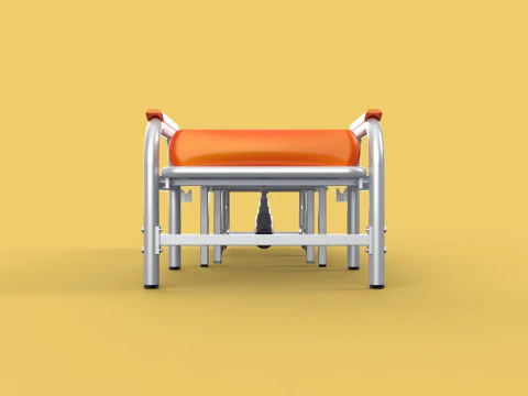 AUTOMATIC FOLDING HYDRAULIC ATTENDANT CHAIR BED WAITING HOSPITAL 3D Model