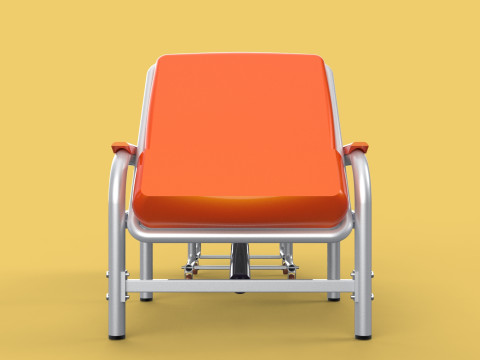 AUTOMATIC FOLDING HYDRAULIC ATTENDANT CHAIR BED WAITING HOSPITAL Modelo 3D