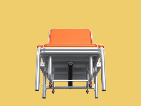 AUTOMATIC FOLDING HYDRAULIC ATTENDANT CHAIR BED WAITING HOSPITAL Modelo 3D
