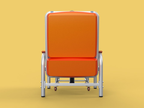 AUTOMATIC FOLDING HYDRAULIC ATTENDANT CHAIR BED WAITING HOSPITAL Modelo 3D