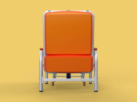 AUTOMATIC FOLDING HYDRAULIC ATTENDANT CHAIR BED WAITING HOSPITAL 3D Model