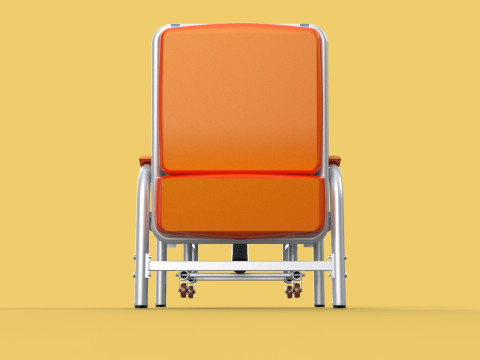 AUTOMATIC FOLDING HYDRAULIC ATTENDANT CHAIR BED WAITING HOSPITAL Modelo 3D