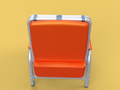 AUTOMATIC FOLDING HYDRAULIC ATTENDANT CHAIR BED WAITING HOSPITAL Modelo 3D