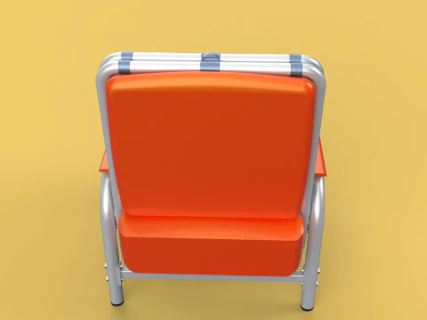 AUTOMATIC FOLDING HYDRAULIC ATTENDANT CHAIR BED WAITING HOSPITAL 3D Model