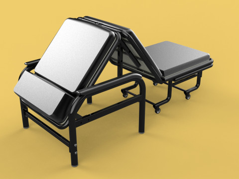 HOSPITAL ROOM ACCOMPANY CHAIR PATIENT FOLDABLE NURSING CHAIR BED 3D-Modell