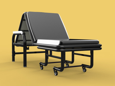 HOSPITAL ROOM ACCOMPANY CHAIR PATIENT FOLDABLE NURSING CHAIR BED 3D-Modell
