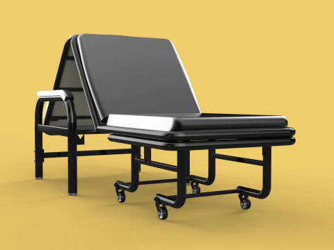HOSPITAL ROOM ACCOMPANY CHAIR PATIENT FOLDABLE NURSING CHAIR BED 3D Model