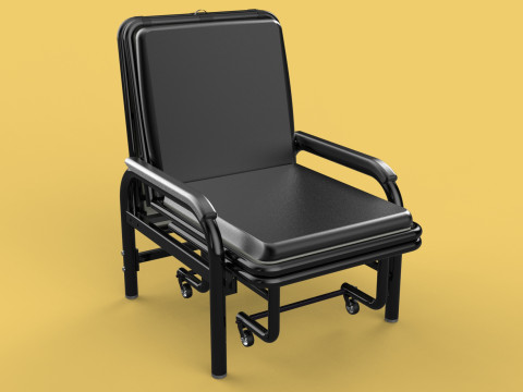 HOSPITAL ROOM ACCOMPANY CHAIR PATIENT FOLDABLE NURSING CHAIR BED 3D-Modell