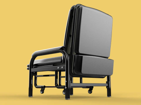 HOSPITAL ROOM ACCOMPANY CHAIR PATIENT FOLDABLE NURSING CHAIR BED 3D Model