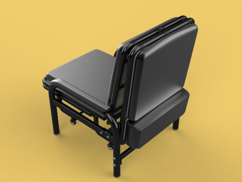 HOSPITAL ROOM ACCOMPANY CHAIR PATIENT FOLDABLE NURSING CHAIR BED 3D-Modell